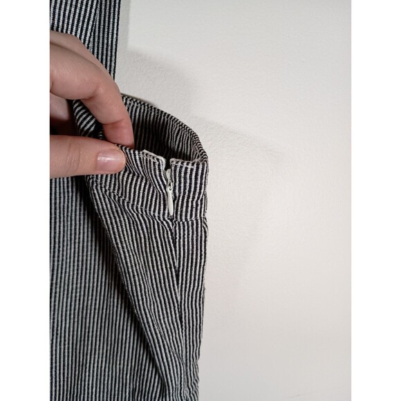 Simply Noelle Pinstriped Wide Strap Lined square Neck Overall Dress Size Large - Picture 5 of 9